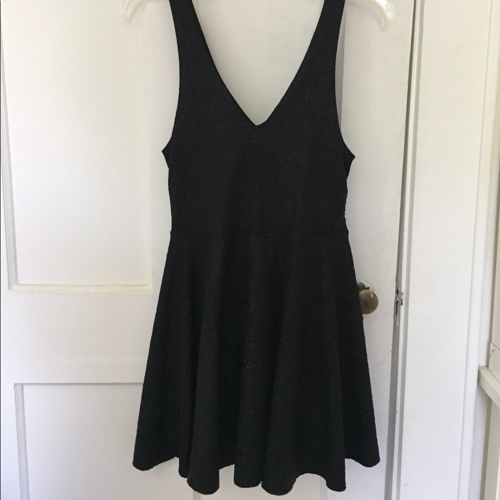 Black skater dress with cut outs